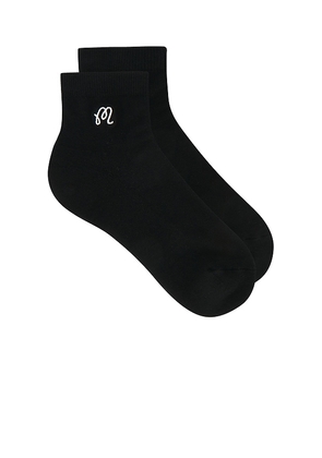 Malbon Capri Ankle Sock in Black.