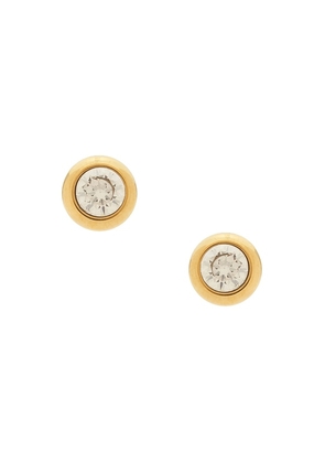 Natalie B Jewelry Dylan Cz Stud Earring in Metallic Gold.