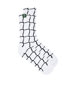 Oyster Net Socks in White.