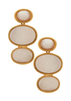 LELET NY Vega Linear Earrings in Ivory.
