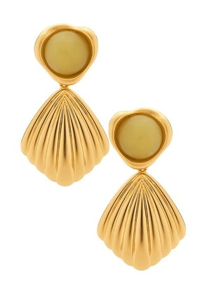 LELET NY Goldie Drop Earrings in Metallic Gold.