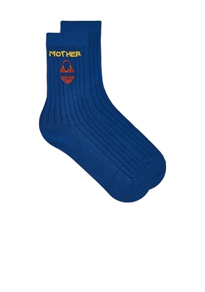 MOTHER The Half Step Socks in Blue.