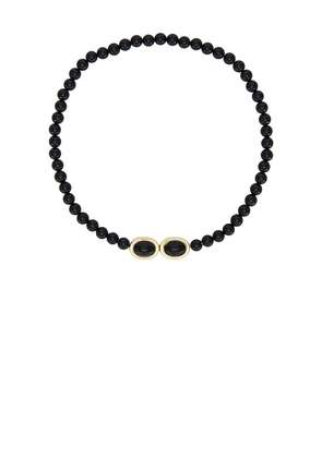 Luv AJ The Midnight Mesa Beaded Necklace in Black.