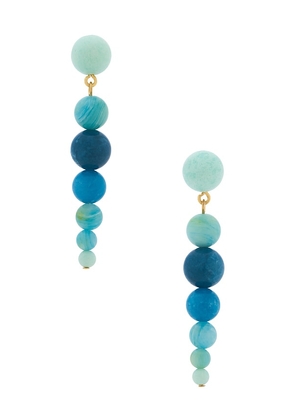 Lele Sadoughi Riviera Linear Drop Earrings in Teal.