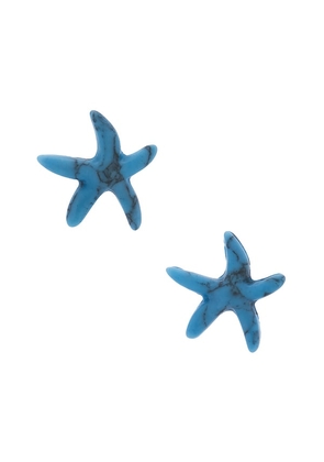 Lele Sadoughi Starfish Stud Earrings in Blue.