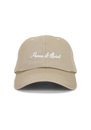 Museum of Peace and Quiet Signature Dad Hat in Brown.