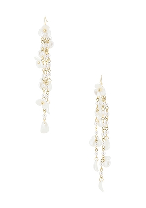 Lovers and Friends Prisca Earrings in Ivory.