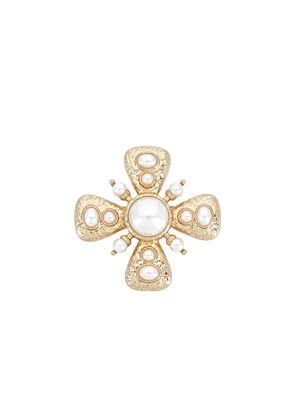 Lovers and Friends Alouette Brooch in Metallic Gold.