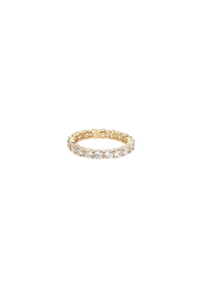 SHASHI Eternity Band Ring in Metallic Gold. Size 6. Also in 7, 8.