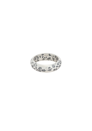 Serge de Nimes Blossom Ring in Metallic Silver. Size 8. Also in 10 1/2, 11 1/2, 6, 9 1/2.