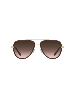 Quay All in Medium Sunglasses in Brown.