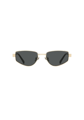 Quay Hit Single Sunglasses in Metallic Gold.