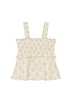 Rylee + Cru Smocked Tank in Pink. Size 2/3. Also in 4/5, 6/7.