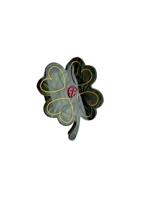 Solar Eclipse Hand-painted Clover Claw Hair Clip in Beauty: Multi.