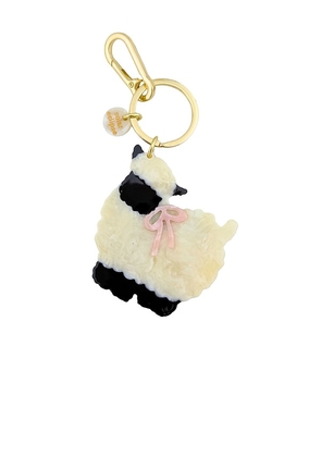 Solar Eclipse Hand-painted Sheep Bag Charm + Keychain in Beauty: Multi.