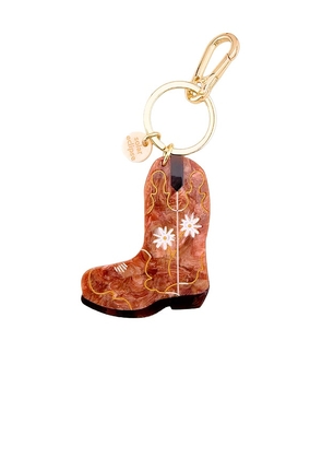 Solar Eclipse Hand-painted Daisy Cowboy Boot Bag Charm + Keychain in Beauty: Multi.