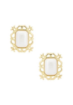 petit moments Viva Stud Earrings in White.