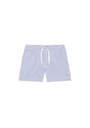 Polo Ralph Lauren Cotton Poly Blend Traveler Swim Trunk in Blue. Size 2. Also in 3, 4.