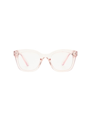 The Book Club Beatrix Blue Light Glasses in Pink.