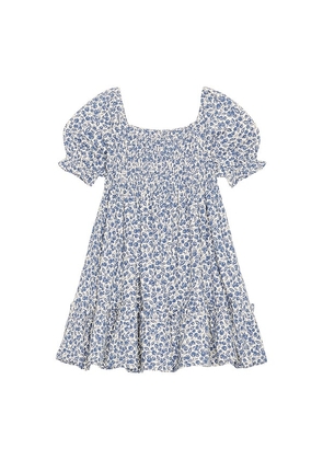 Polo Ralph Lauren Short Sleeve Jersey Knit Floral Smocked Dress in Blue. Size 2. Also in 4, 5.