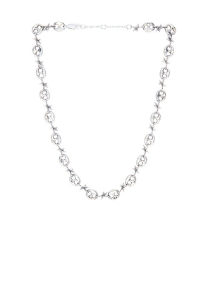 Two Jeys Calabrote Stars XL Necklace in Metallic Silver.