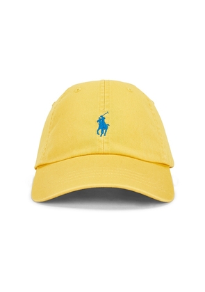 Polo Ralph Lauren Twill Classic Sport Cap Hat in Yellow.