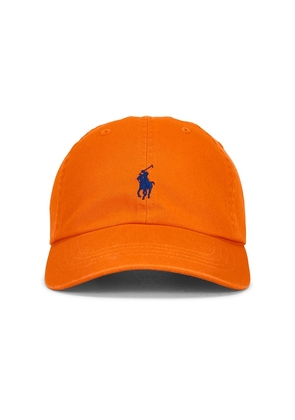 Polo Ralph Lauren Twill Classic Sport Cap Hat in Orange.