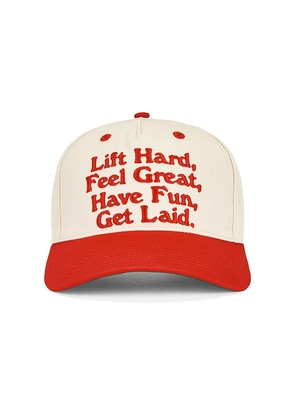 Y,IWO Hardwear Lift Hard 5-Panel Hat in White.