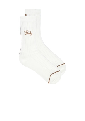 Varley Ivan Light Rib Sock in Ivory.