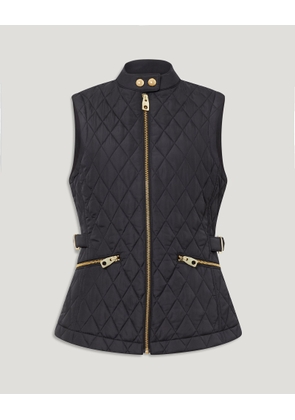Belstaff Women's Maeva Gilet Quilted Recycled Nylon Black Size Uk 4