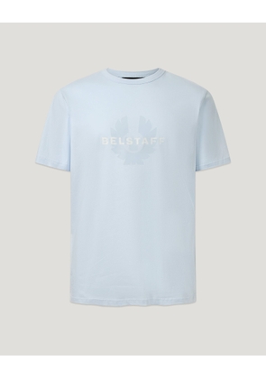 Belstaff Men's Surface T-shirt Cotton Jersey Sky Blue Size 2xl
