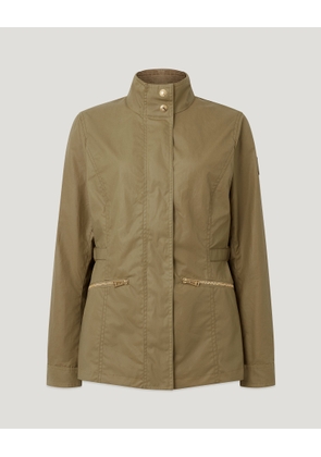 Belstaff Women's Madison Jacket Waxed Cotton Dark Dune Size Uk 6