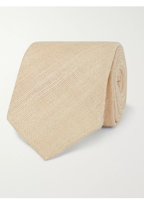 Drake's - 8cm Slub Silk Tie - Men - Neutrals
