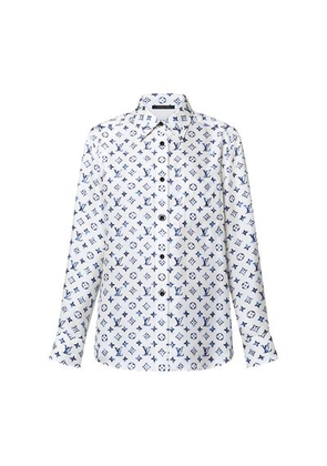 Aquarelle Monogram Silk Shirt