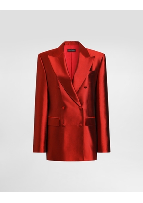 Dolce & Gabbana Double-breasted Mikado Jacket - Woman Blazers Red 46