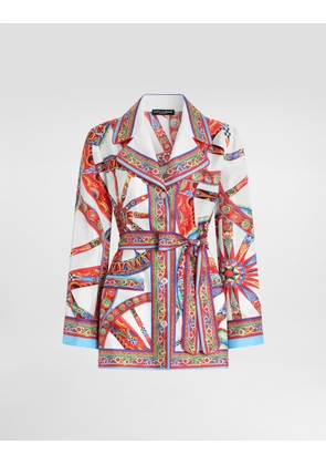 Dolce & Gabbana Carretto-print Silk Twill Vanity Shirt - Woman Shirts And Tops Multi-colored 44