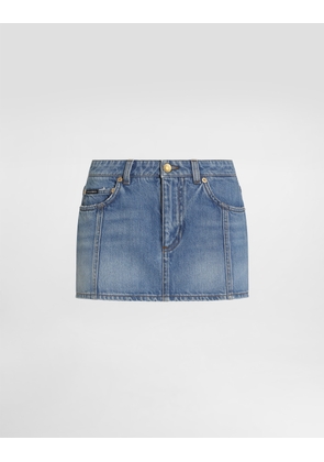 Dolce & Gabbana Denim Miniskirt - Woman Denim And Jeans Multi-colored 38