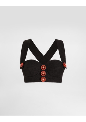 Dolce & Gabbana Fabric Top - Woman Shirts And Tops Black 42