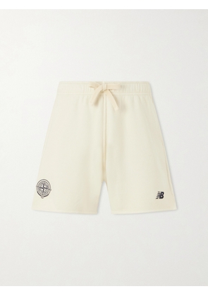 Stone Island - New Balance Cotton-Jersey Drawstring Shorts - Men - Neutrals - S