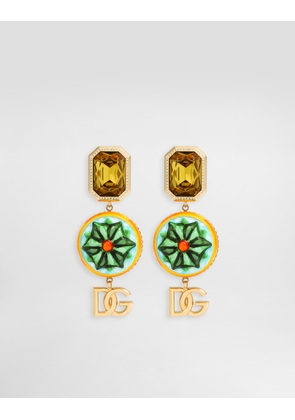 Dolce & Gabbana Clip Earrings - Woman Bijoux Multi-colored Metal Onesize