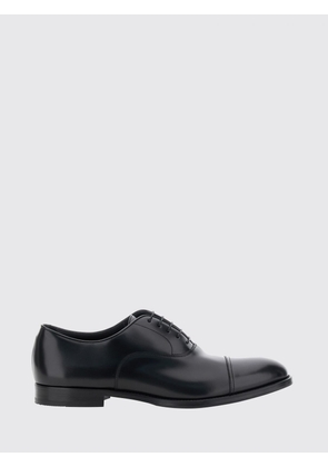 DOUCAL'S Brushed Leather Oxford Shoes with Tapered Toe