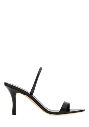 THE ROW Ella Lambskin Leather Mule Sandals with High Stiletto Heel
