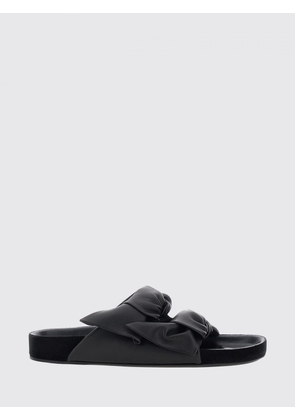 ISABEL MARANT Lennyo Leather Flat Sandals with Decorative Knot