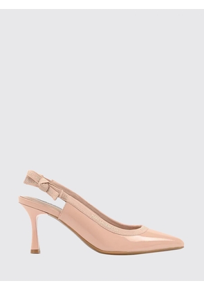 KARL LAGERFELD Patent Leather Slingback Pumps with Mid-Heel and Bow