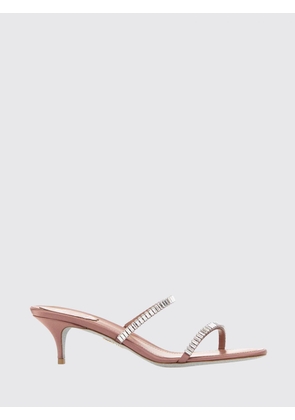 RENE CAOVILLA Crystal-Embellished Satin Mules with Glitter Sole