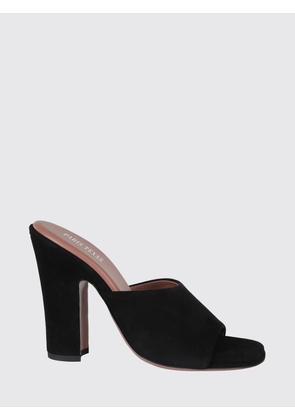 PARIS TEXAS Suede High-Heeled Mules with Round Toe