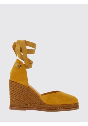 CASTAÑER Camila Suede Wedge Espadrilles with Ankle Tie-Up Laces