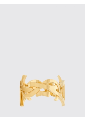 SAINT LAURENT Cassandre Brass Band Ring with YSL Monogram