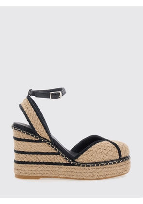 CASTAÑER Striped Raffia Wedge Espadrilles with Ankle Strap
