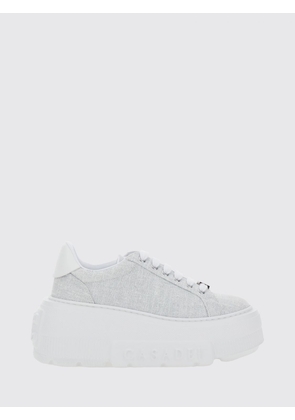 CASADEI Nexus Lace-Up Wedge Trainers with Rubber Platform Sole
